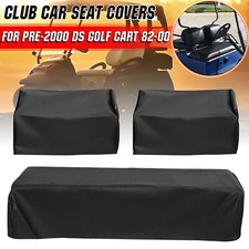 3PCS Club Car Front Seat Cover PU Leather For PRE-2000 DS Golf Cart 1982-2000