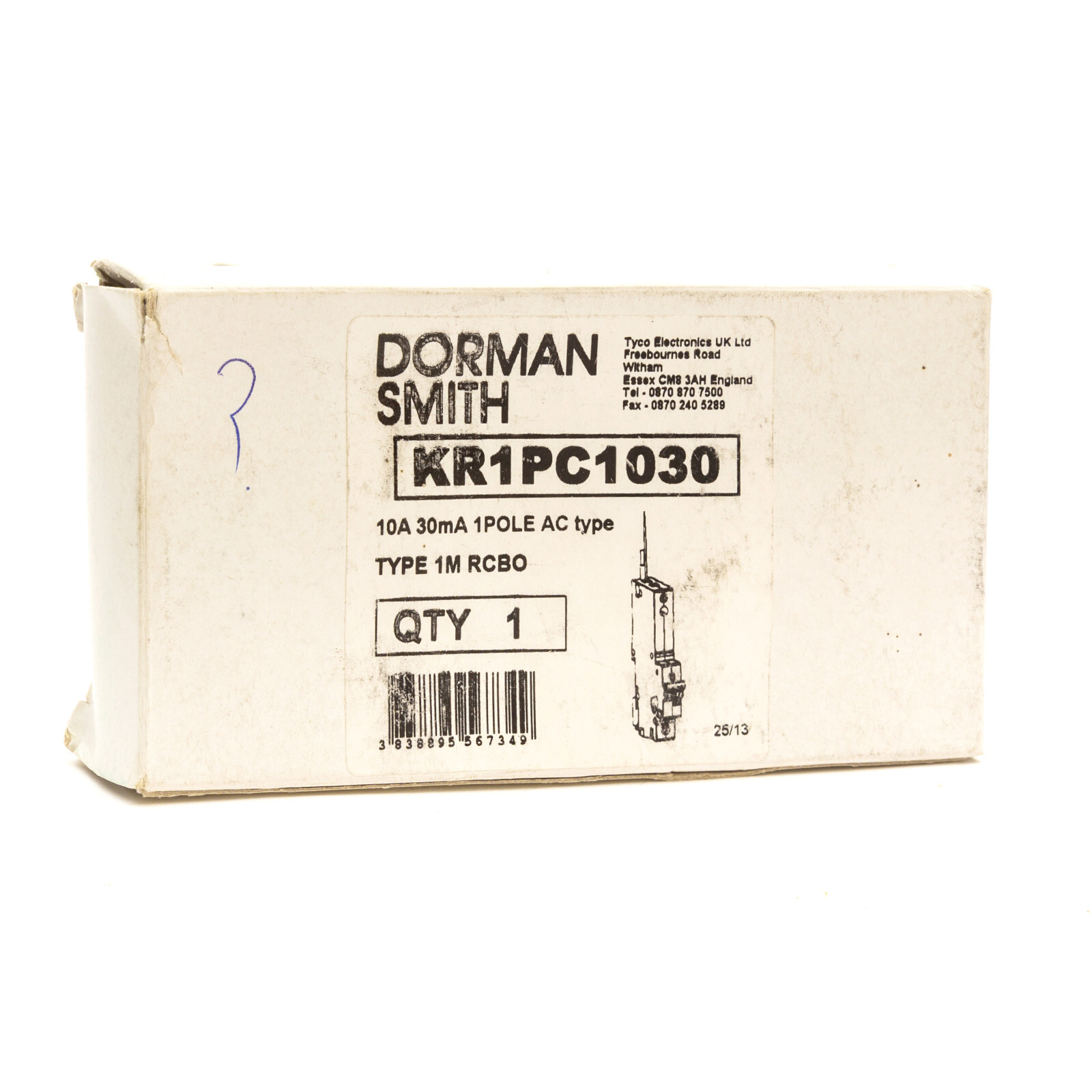 DORMAN SMITH KR1PC1030 10 AMP CURVE C 10kA 30mA RCBO TYPE AC VAT INC