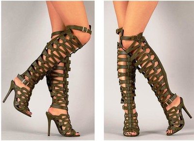 thigh high gladiator heels