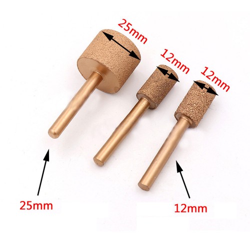 12mm-25mm Brazing Diamond For Dremel Grinding Polish Bit 6mm Shank Coarse/Fine - Picture 3 of 5