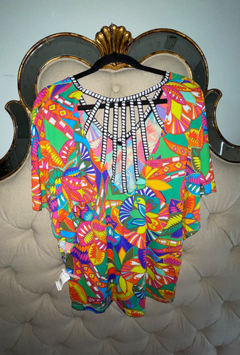 NWT Trina Turk Montezuma Kimono Swimsuit Cover-Up Dress Women's S - Picture 9 of 9