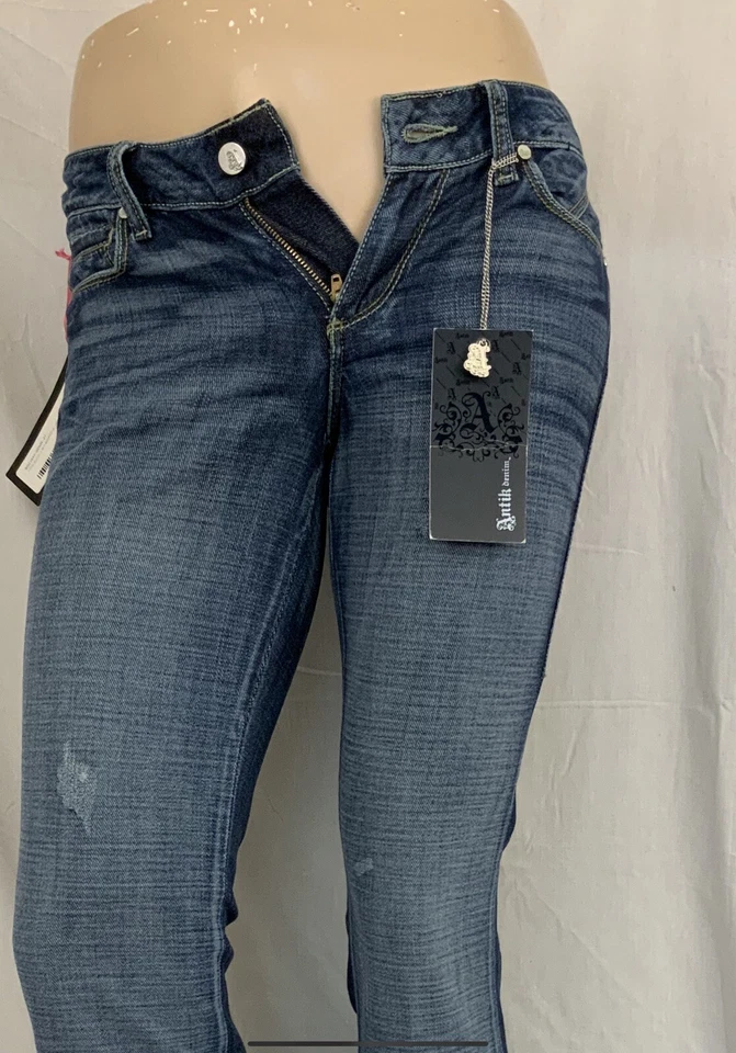 Jeans Denim Antik Talla 26 Azul 100% Algodón Hecho en México Nuevos con Etiquetas YGI N1-347CG Foto 3 de 4