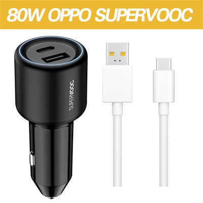 Original Oppo Find X8 X7 X5 X3 80W SuperVooc Usb C Kfz Adapter Autoladegerät