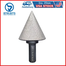 1-3/8" 35mm Diamond Chamfer Countersink Finger Cone Milling Drill Bit Hex Shank