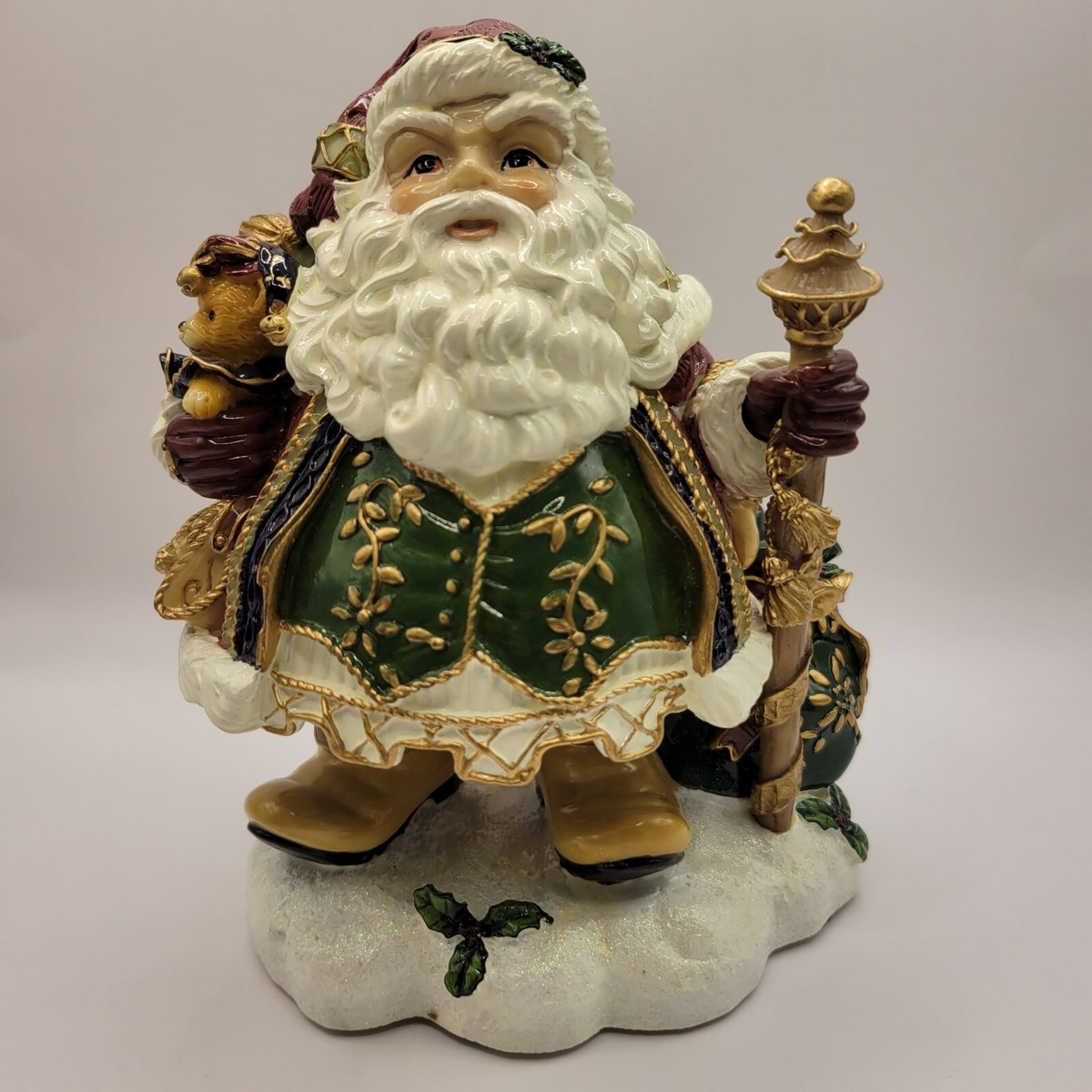 Fitz and Floyd Jolly Old Saint Nicholas Music Box w/box