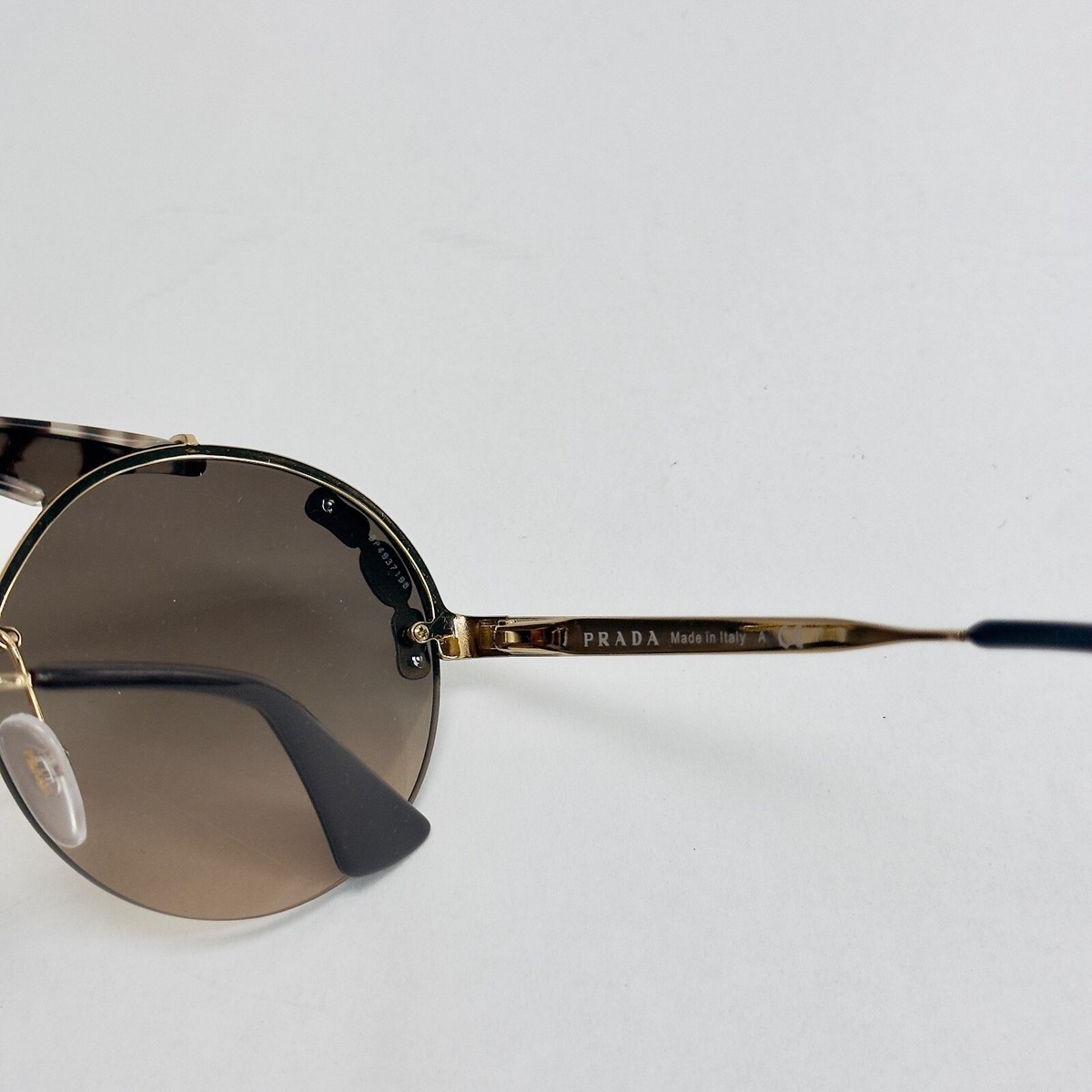 PRADA オルゴール PRADA ORNATE Crystal Jewel Stud Sunglasses 52U Brown PR52US Snoop