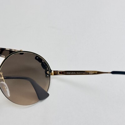 PRADA ORNATE Crystal Jewel Stud Sunglasses 52U Brown PR52US Snoop