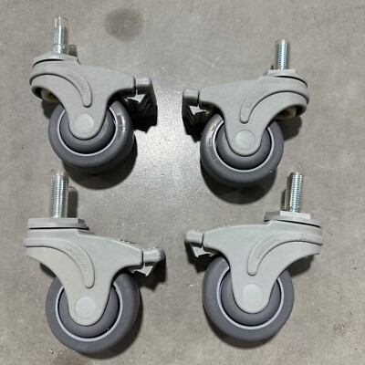 3 x 1-1/4 Medcaster Quik Start Swivel Caster with Total Lock Brake (4-PK) *New*