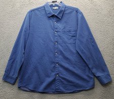 Carbon 2 Cobalt Casual Shirt Mens XL Multi Cotton Long Sleeve Collar Button Down
