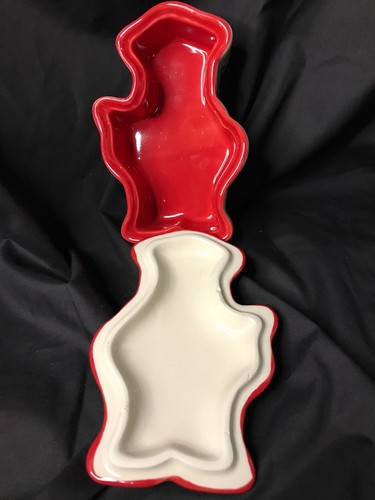 Temptations Lidded 8oz Ceramic Gingerbread Man Dish Christmas Bakeware - Picture 5 of 8