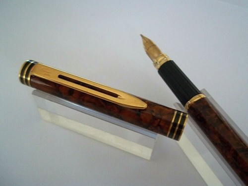 STYLO PLUME WATERMAN EXECUTIVE PLUME OR 18 CARATS IDEAL COULEUR AUTOMNALE KB18 - Imagen 5 de 12