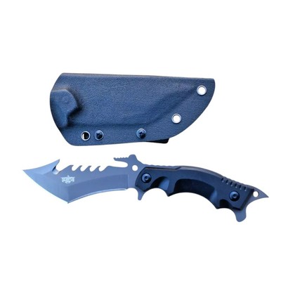 Razor Sharp Knife Full Tang S/less Steel Titanium Coat Line Cutter Kydex Sheath