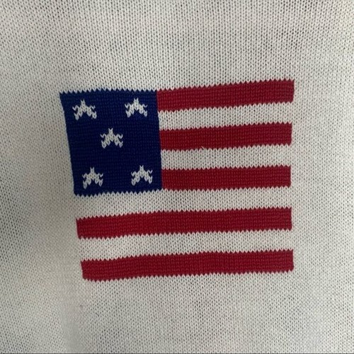 NWT The Quacker Factory Patriotic Star Print And Sequin Burton Down Cardigan - Picture 6 of 12