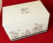 Gucci ~ Gucci Flora Collection " The Garden " White Beige  contanaire Gift Box