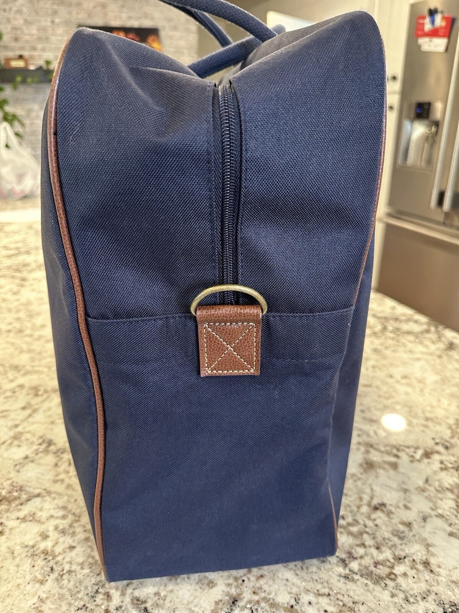 ☆POLO RALPH LAUREN☆ Logo embroidered canvas duffle navy MA VTG Polo Ralph Lauren Duffle Bag Embroidered Pony Logo Faux