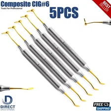 5PCS Dental Composite CIG6 Flat Filling instruments Restorative Posterior Packer