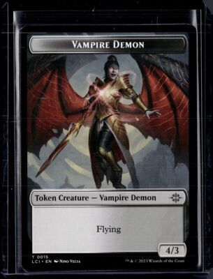 #ad Vampire Demon Token 15 LCI NM MTG Magic the Gathering $1.98