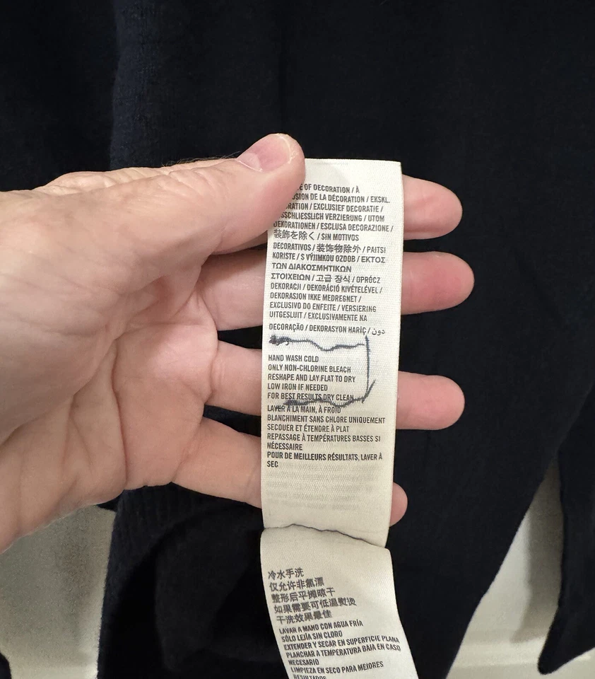 Suéter De Colección Hollister Clásico Azul Marino Tejido Cuello en V LS Logo Y2K Años 2000 M Foto 4 de 4