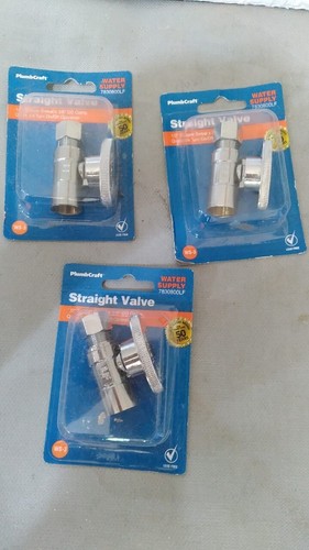 Plumb Craft Straight Valve WS-3 #7830800LF ~ Lot of 3