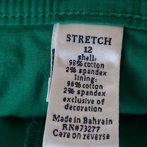 Croft & Barrow Sz 12 Skort Stretch Classic Fit Floral Embroidery Green - Picture 8 of 9