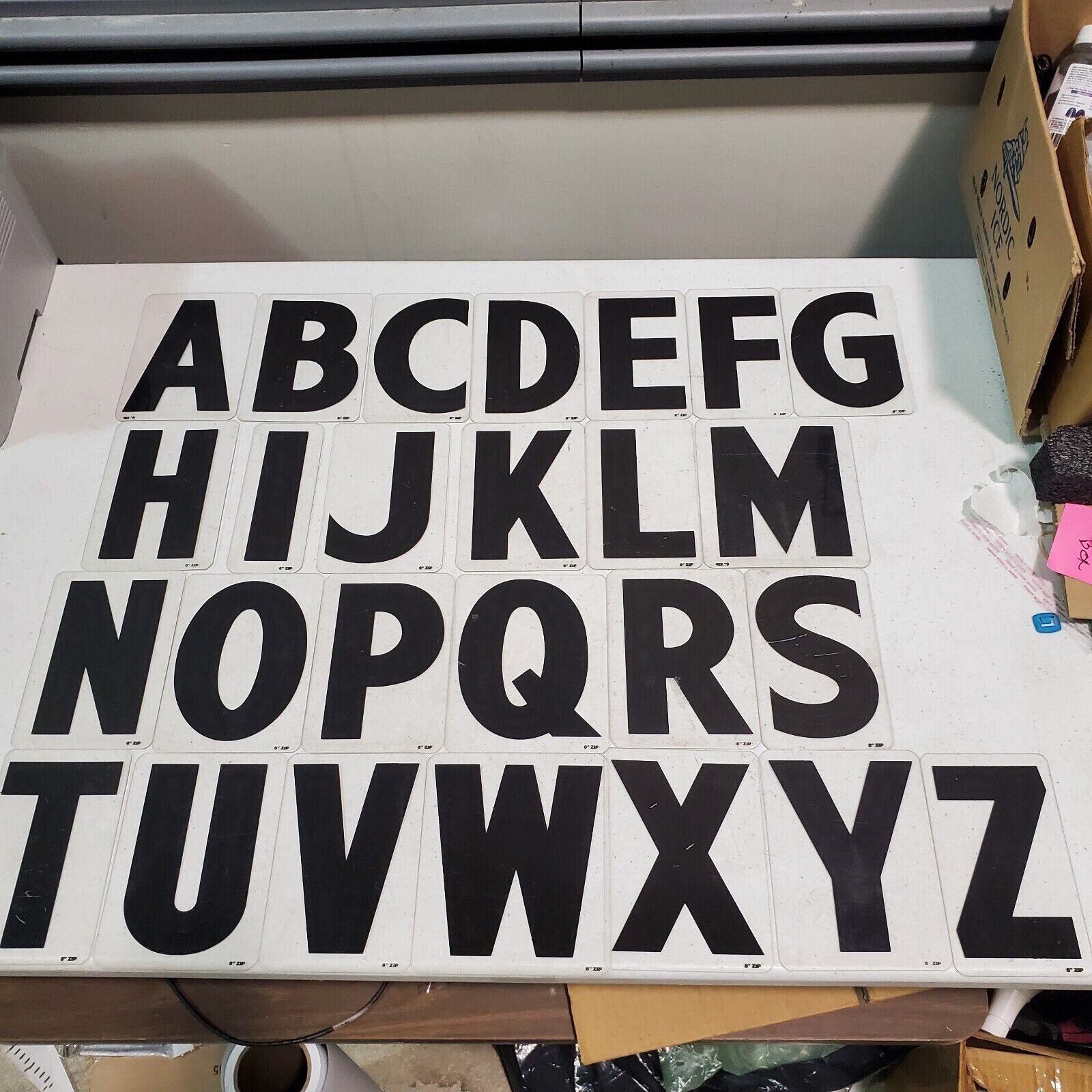 Lot 6" Acrylic Wagner ZipChange Marquee Sign Changeable Letters Full Alphabet eBay