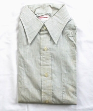 NOS New VTG 90s SAKS FIFTH AVENUE Button Shirt Men Medium M White Blue Striped