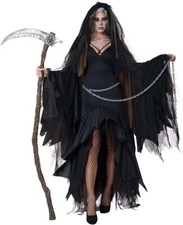 Drop Dead Gorgeous Grim Reaper Death Fancy Dress Up Halloween Adult Costume