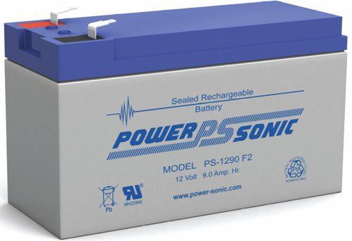 Power-Sonic 2 Pack - 12V 9AH SLA Battery Replaces CP1290 6-DW-9 HR9-12 PS-1290F2 - Picture 3 of 7