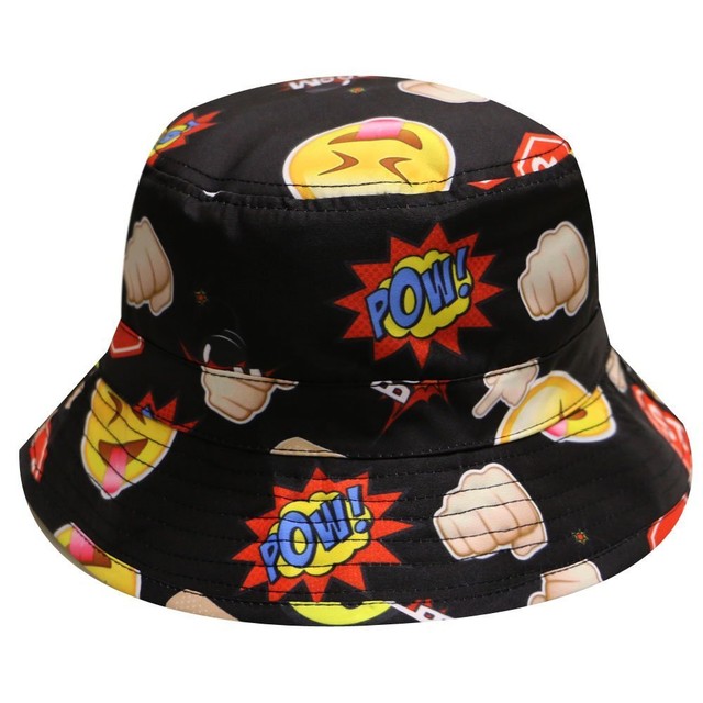 Black Emoji Fisherman's Fishing Bucket 