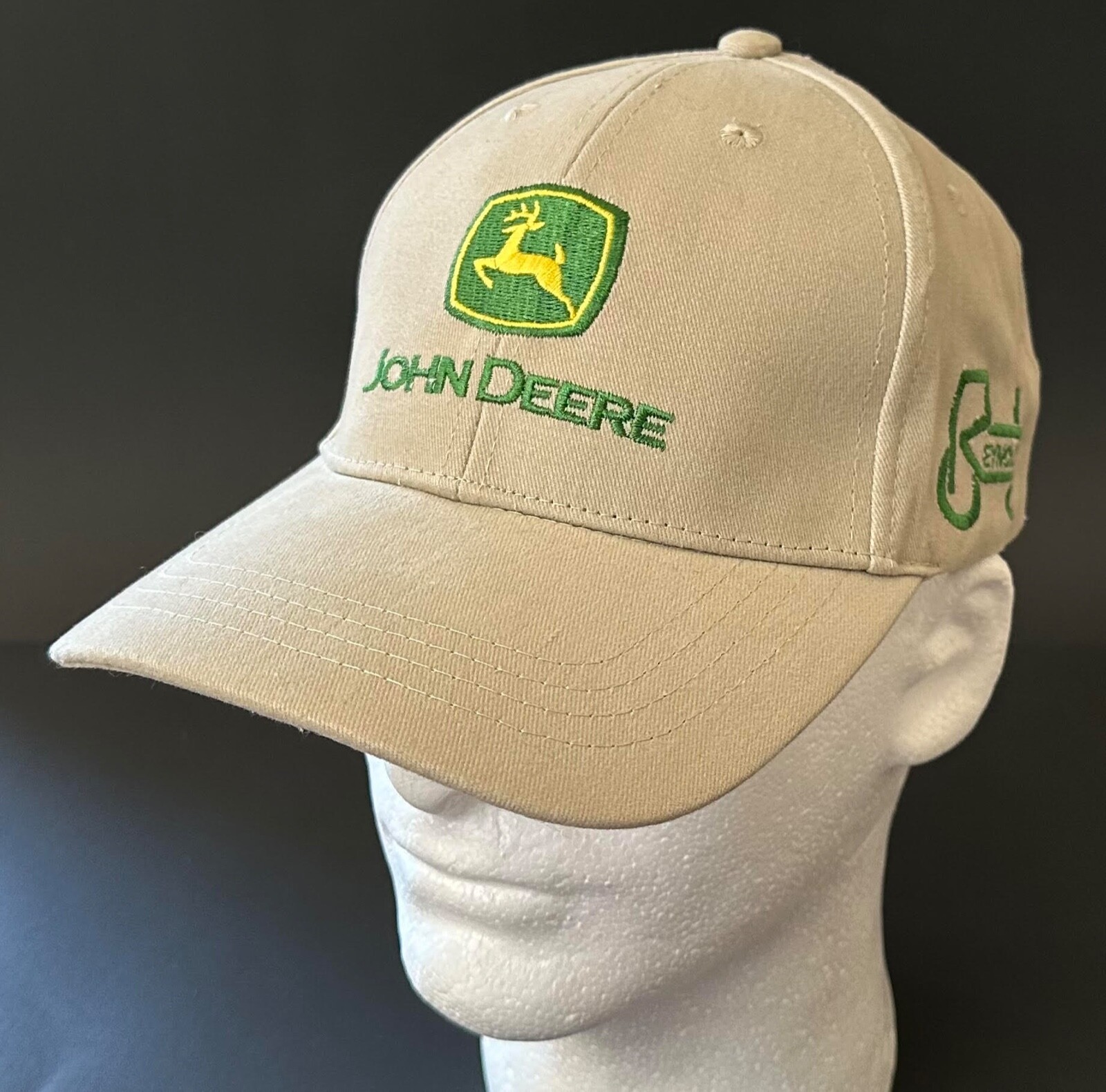 John Deere Reynold's Equipment Tan Adjustable Cap Hat - One Size - New!!