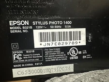 Epson Stylus Photo 1400 Wide-Format Color Inkjet Used Sold As Is