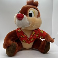 Vintage Disneyland Walt Disney World Plush Chip DALE Hawaiian Chipmunk 9"