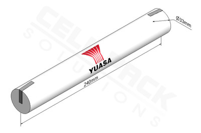 4 Zellen Nickel Cadmium Stick D Akku mit Etikett 4,8 V
