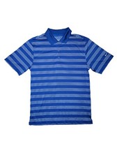 Nike Dri-Fit Tour Performance Striped Golf Polo Royal Blue Men's Size Small