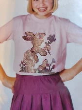 Vintage Distlefink Designs Sequin Art Kit 33353 Bunny Craft Embellishment Set