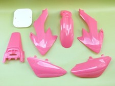 Kit carénage carrosserie dirt bike 7 pièces complet CRF50 ROSE