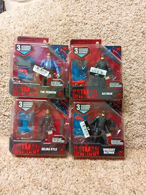 Spin Master DC The Batman 4'' FIGURES BATMAN WINGSUIT BATMAN PENGUIN SELINA KYLE