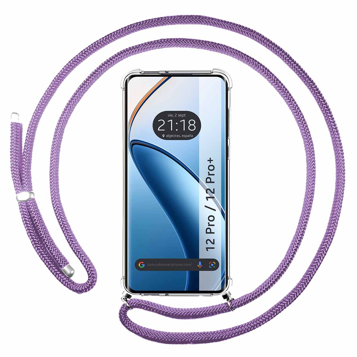 Cover Ciondolo Trasparente per Realme 12 Pro 5G/12 Pro Plus 5G Con Cordino MO