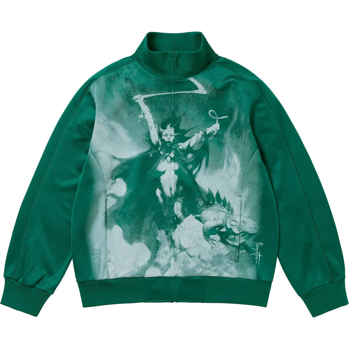 Supreme x Frank Frazetta Track Jacket Black Dark Green Supreme x Frank Frazetta Track Jacket Black Dark Green