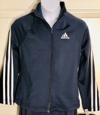 ADIDAS GK DRYTECH CHILD LARGE NAVY GYMNASTICS ATHLETES WARM UP JACKET CL NWT 
