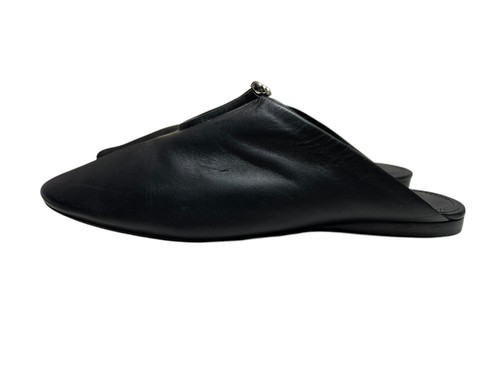 Mercedes Castillo Rayven Black Leather Nappa Slippers Mules SZ 7.5 / 37.5 $325 - Picture 5 of 9