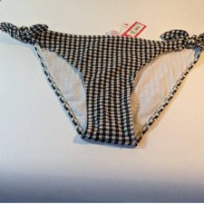 Plaid bikini bottom with side tie XL