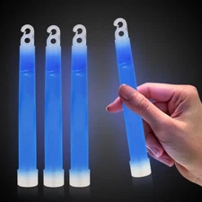 25 Premium 6 Glow Sticks Bulk Industrial Grade Blue Light Sticks. Bright