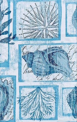 Sea Life Inspired Flannel backed Vinyl Tablecloths Round, Oblong, Square - Picture 35 of 43