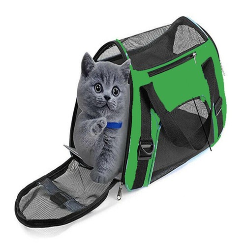 Cat Carrier Bag Soft Fabric Travel Folding Pet Dog Puppy Kennel Carry Cage Crate - Picture 32 of 64