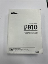 Nikon D810 Instruction Owners Manual D810 Book NEW