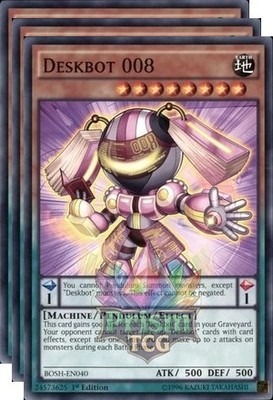 X3 Playset 1st Ed Deskbot 008 BOSH-DE040 Yugioh
