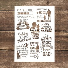 DIY Dad Stencil Template for Painting on Canvas, Wood, Craft Projects