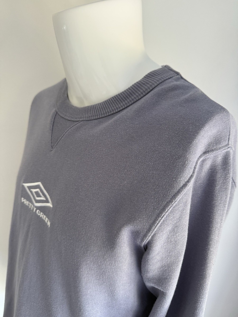 Pretty Green X Umbro Blue Grey Jumper Sweatshirt Oasis Liam