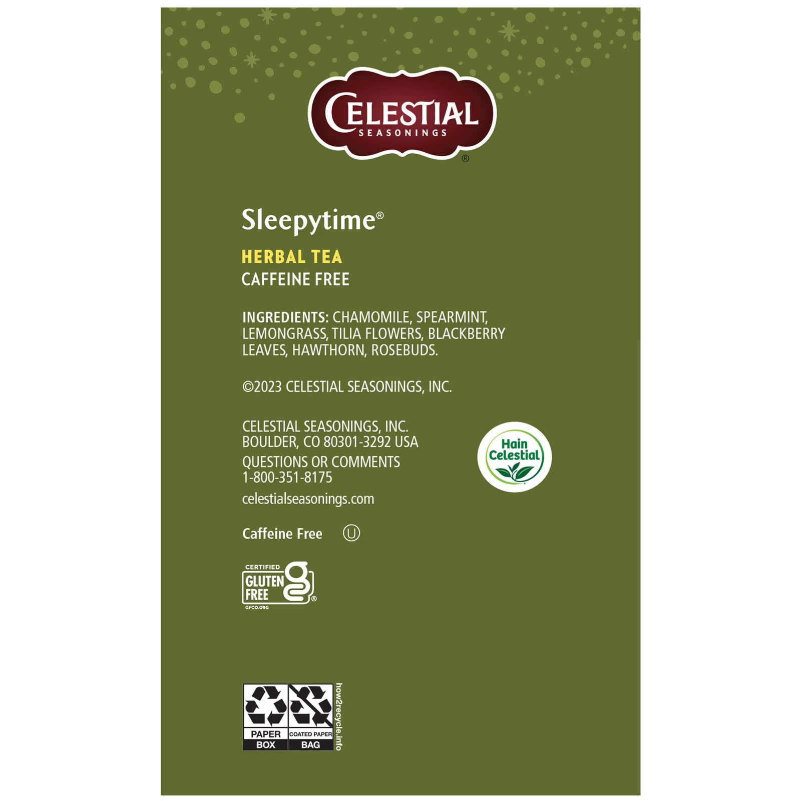 40 Count Sleepytime Herbal Tea Caffeine Free